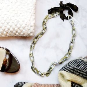 J. Crew Jewelry - Taupe Acetate Link Necklace J. Crew Jewelry - Taupe Acetate Link Necklace