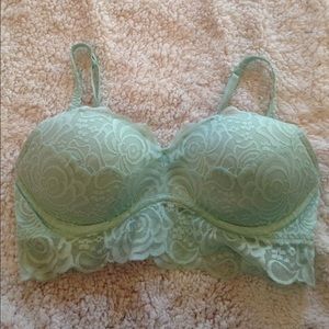 VS PINK Push-Up Rose Lace Bralette