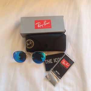 {SOLD} RAY BANS REFLECTIVE ROUND GLASSES