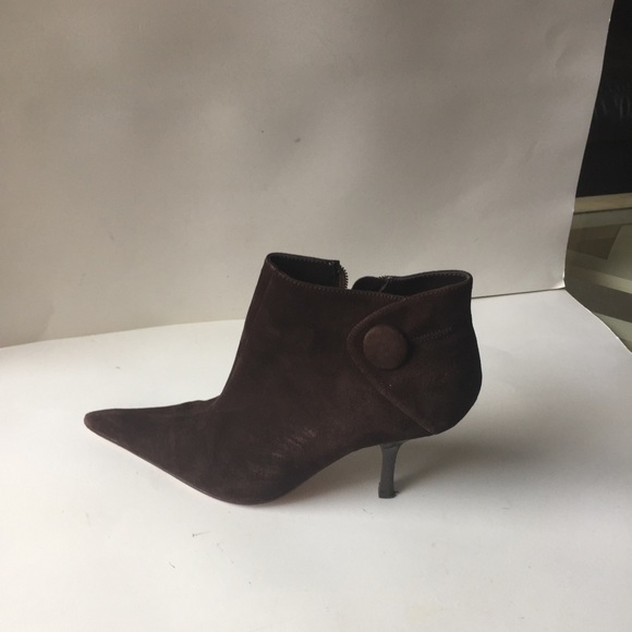 Brown Suede Bootie - Picture 1 of 4