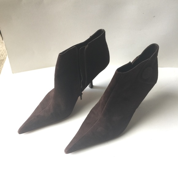 Brown Suede Bootie - Picture 2 of 4