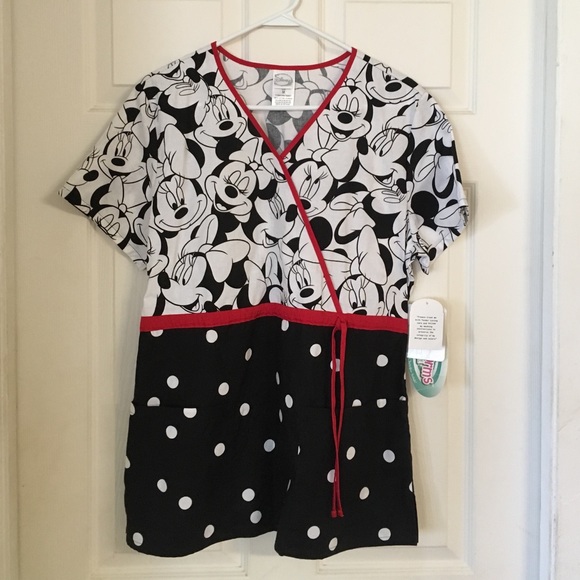 Minnie Mouse Scrub Top