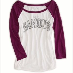 American eagle oversized three quarters sleeve L