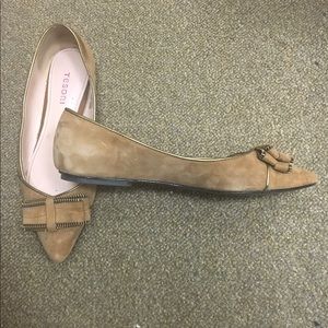 Tesori suede pointed toe flats