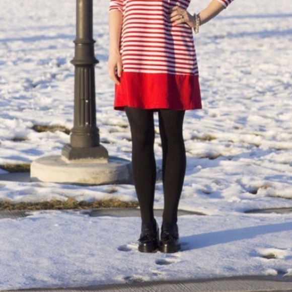 NWOT Red White Stripe Dress XS S - Picture 2 of 3