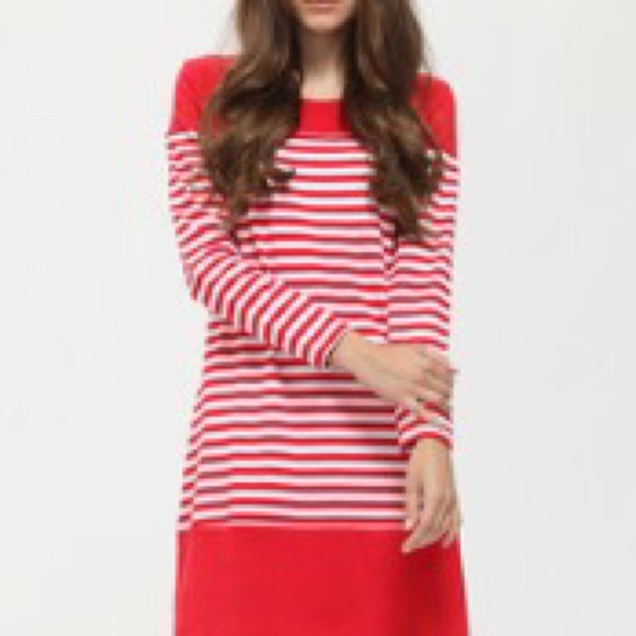 NWOT Red White Stripe Dress XS S - Picture 3 of 3