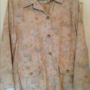 Eddie Bauer muted floral barn coat