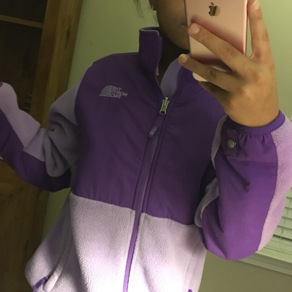 Purple north face jacket