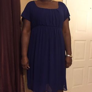 Royal blue babydoll dress (lined)