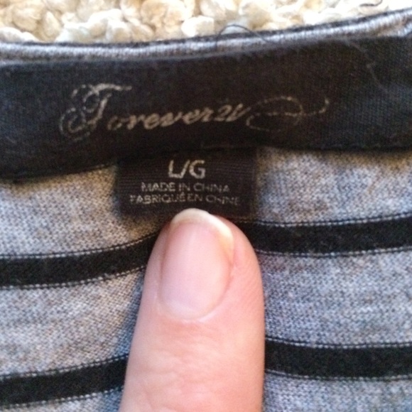 Forever 21 grey and black stripe dress - Picture 2 of 3