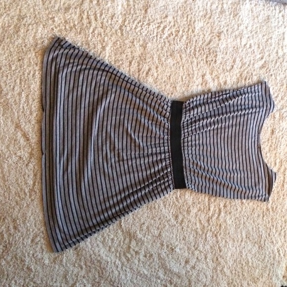 Forever 21 grey and black stripe dress - Picture 3 of 3