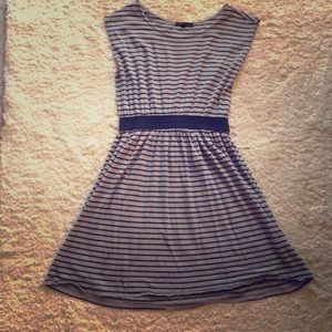 Forever 21 grey and black stripe dress
