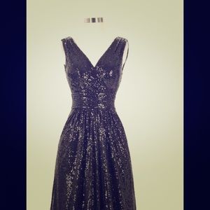 Black sequin evening gown size 12