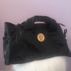 Gucci "Hysteria" black leather top handle bag