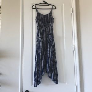 Navy and white Cabi dress.