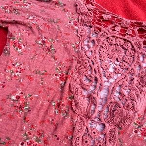 Lacy Back Floral Top