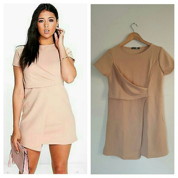 Boohoo 
Womens Katie Wrap Detail Shift Dress
