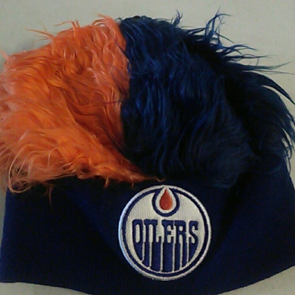 NHL Edmonton Oilers 2 Color Flair Hair Beanie