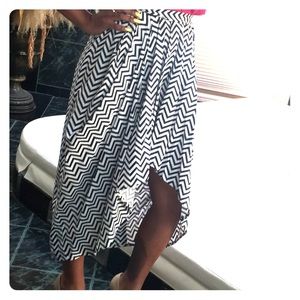 Hi-Low Blue & White Skirt