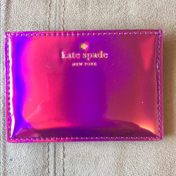 NWT Kate Spade Iridescent Purple Card Holder