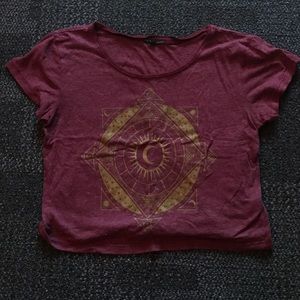 Urban Outfitters Truly Madly Deeply burgundy tee