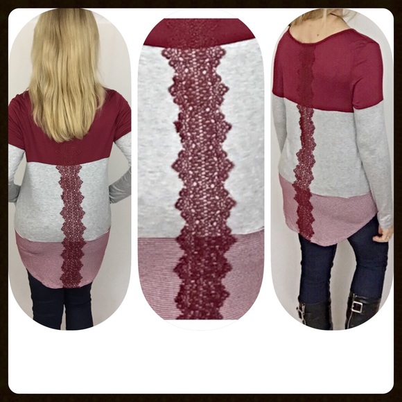 Favorite lace detail color block tunic Small - Picture 3 of 4