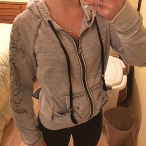 Miss Me rhinestone zip up jacket