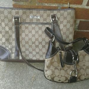 Gucci Tan Purse w/Coach