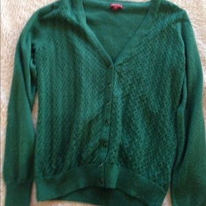 Sparkly Green Knit Cardigan