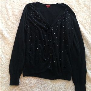 Studded Black Cardigan