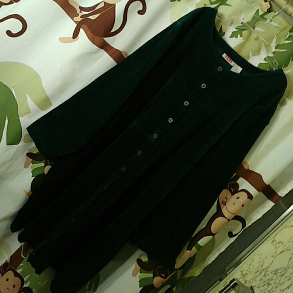 Fads Dresses & Skirts - VINTAGE 90's Hunter Green Corduroy Dress...