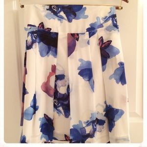 Banana republic knee length floral skirt