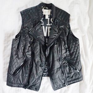 Forever 21 Black Biker Vest