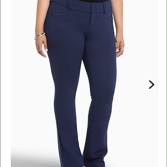 Navy Torrid Slim Boot Ponte Pants (16)