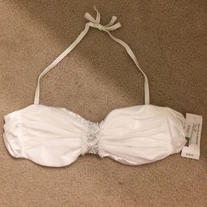 Beach Bunny Bride Cross My Heart bikini top