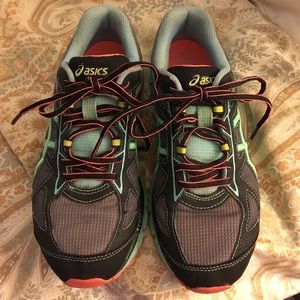 ASICS GEL- SCRAM 2 black, mint, yellow, coral