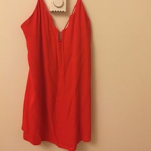 Bright red backless sexy dress