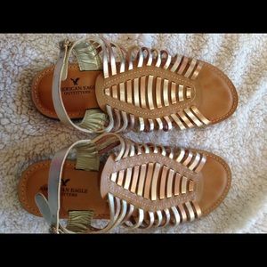 Gold Huarache Sandals