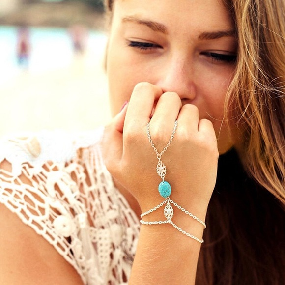 CLOSET CLOSING - Turquoise Anklet/Bracelet - Picture 2 of 4