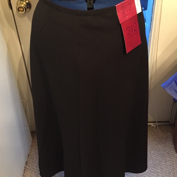 212 Black Long Career Skirt New with tags