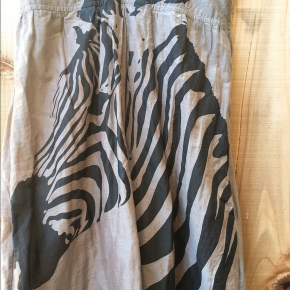 Grey Dress with Zebra Print - Picture 2 of 4