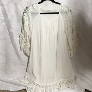 White fringe dress