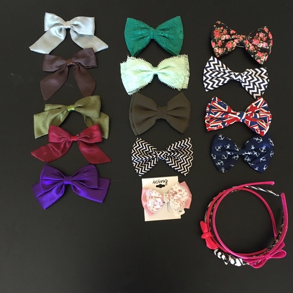 hair bows and  headbands