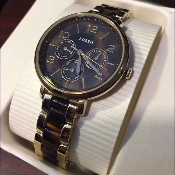 FOSSIL Gold Watch in Holiday Gift Box