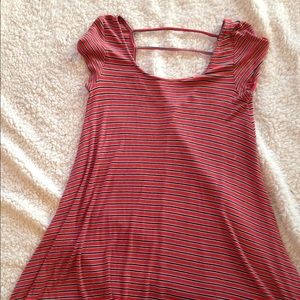 Short-Sleeved Strappy Back Dress