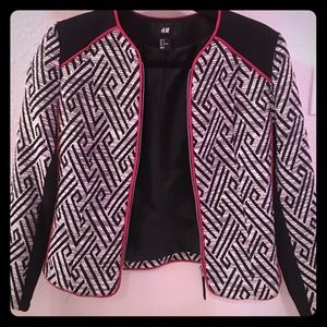 H&M graphic tweed jacket