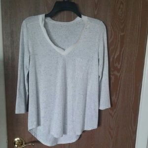 Light Gray Speckled Shirt w/ Pocket