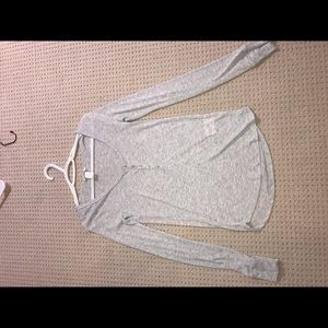 Gray soft long sleeve top