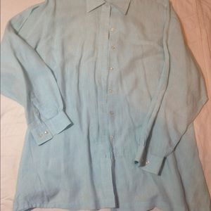 Lands End linen long sleeve shirt