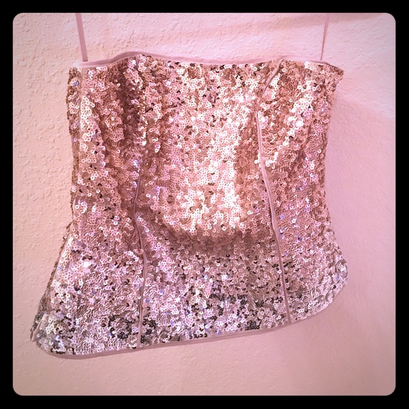 White House Black Market Sequin Bustier